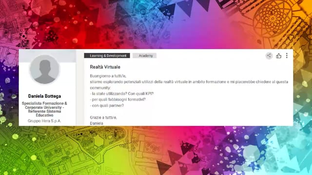 Thumbnail Realtà virtuale TALENT GARDEN Sara Pesatori