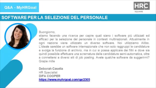 Thumbnail Software per la selezione del personale_MITSUBISHI ELECTRIC EUROPE B.V.