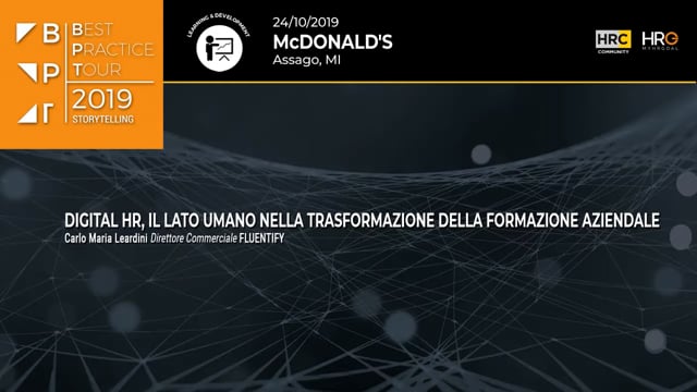 Thumbnail DIGITAL HR, IL LATO UMANO NELLA TRASFORMAZIONE DELLA FORMAZIONE AZIENDALE_Carlo Maria Leardini_FLUENTIFY