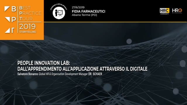 Thumbnail People innovation lab: Dall’apprendimento all'applicazione attraverso il digitale_Salvatore Bonanno_DR. SCHAER