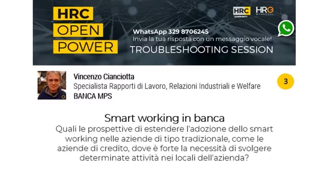 Thumbnail Daniela Colangeli risponde su_Smart working in banca