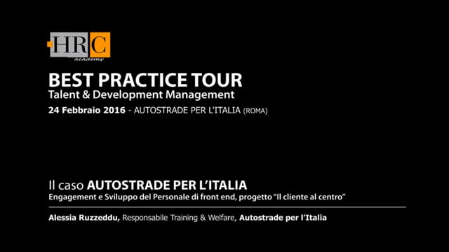 Thumbnail Engagement e Sviluppo del Personale di front end, progetto “Il cliente al centro”_Autostrade per l'Italia