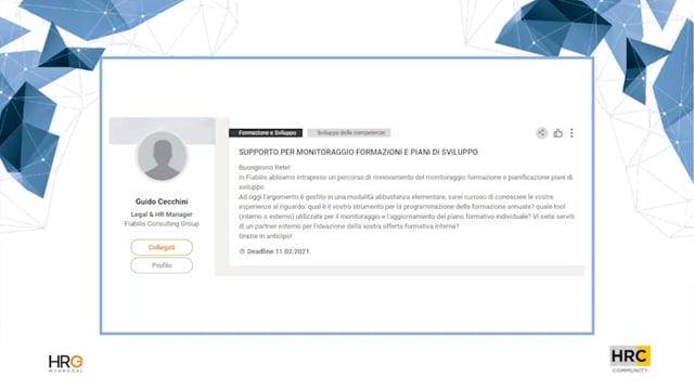 Thumbnail Supporto per monitoraggio formazioni e piani di sviluppo DELIVEROO