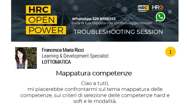 Thumbnail Cinzia Palmiero risponde su_Mappatura Competenze