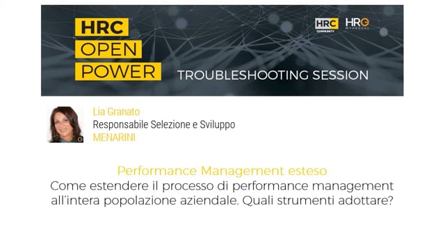 Thumbnail Francesco Tartaglia risponde su PERFORMANCE MANAGEMENT ESTESO
