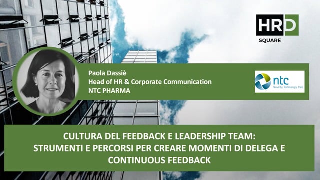 Thumbnail Cultura del feedback e leadership team NTC PHARMA