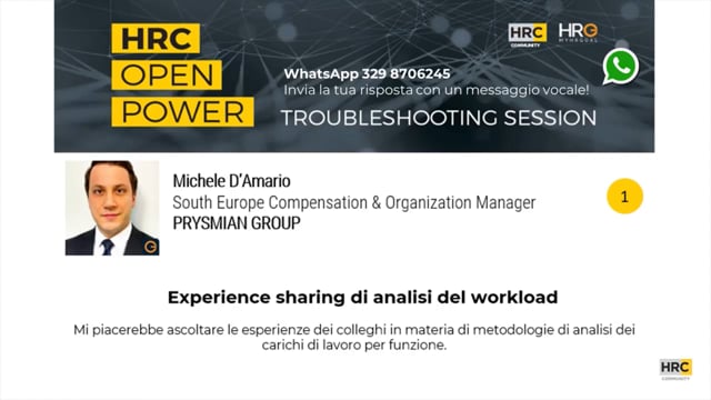 Thumbnail Barbara Tiziana de Mattia risponde su_EXPERIENCE SHARING DI ANALISI DEL WORKLOAD