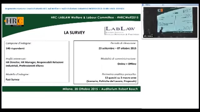 Thumbnail Parte 3 - 20/10/2015 - Tavola Rotonda HRC sul Welfare e sulle Relazioni Industriali - Presentazione risultati della survey dell’HRC-LABLAW Welfare & Labour Committee 2015