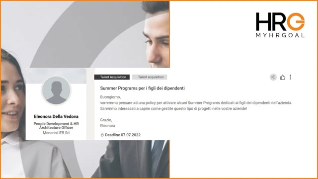 Thumbnail WebCall MyHRGoal- Summer Programs e iniziative per figli dei dipendenti