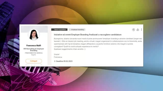 Thumbnail Q&A Iniziative ed eventi Employer Branding finalizzati a raccogliere candidature PWC Italy
