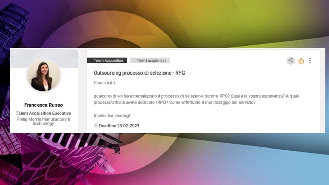 Thumbnail Q&A Outsourcing processo di selezione - RPO OVS