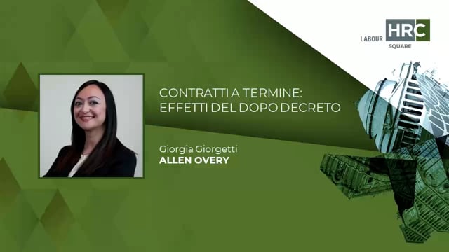 Thumbnail Contratti a Termine. Effetti del dopo Decreto ALLEN OVERY