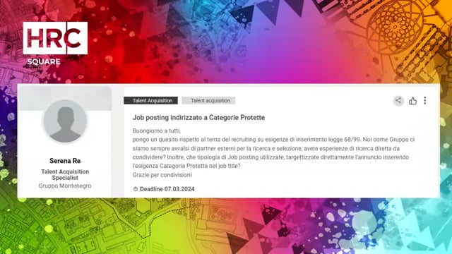 Thumbnail Q&A - Job posting indirizzato a categorie protette PAGOPA