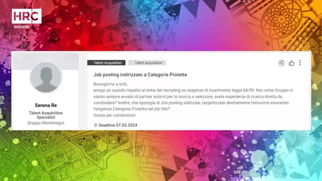 Thumbnail Job posting indirizzato a categorie protrette MONSTER